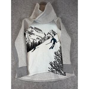 Tonia Debellis Tunics Sweater Women M Shawl Winter Mountain Skiing Cozy Pullover